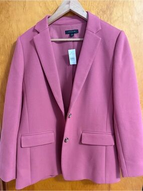 Ann Taylor The Greenwich Twill Sweet Lychee Blazer